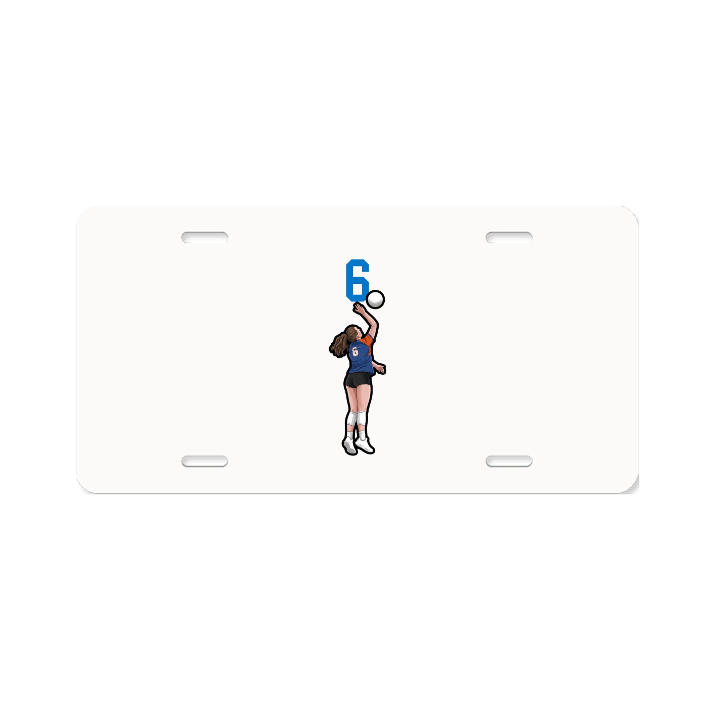 License Plate — Number Top in Classic