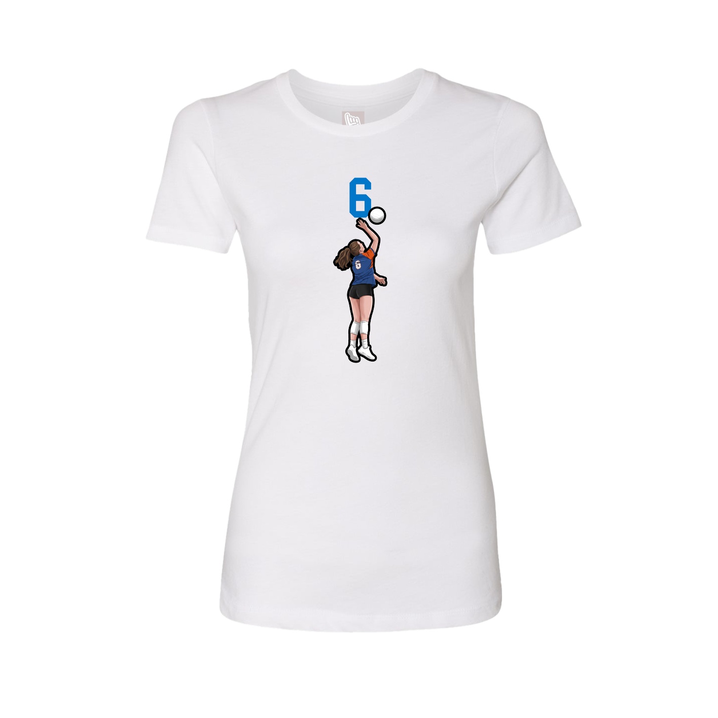 Womens Tee — Number Top in White