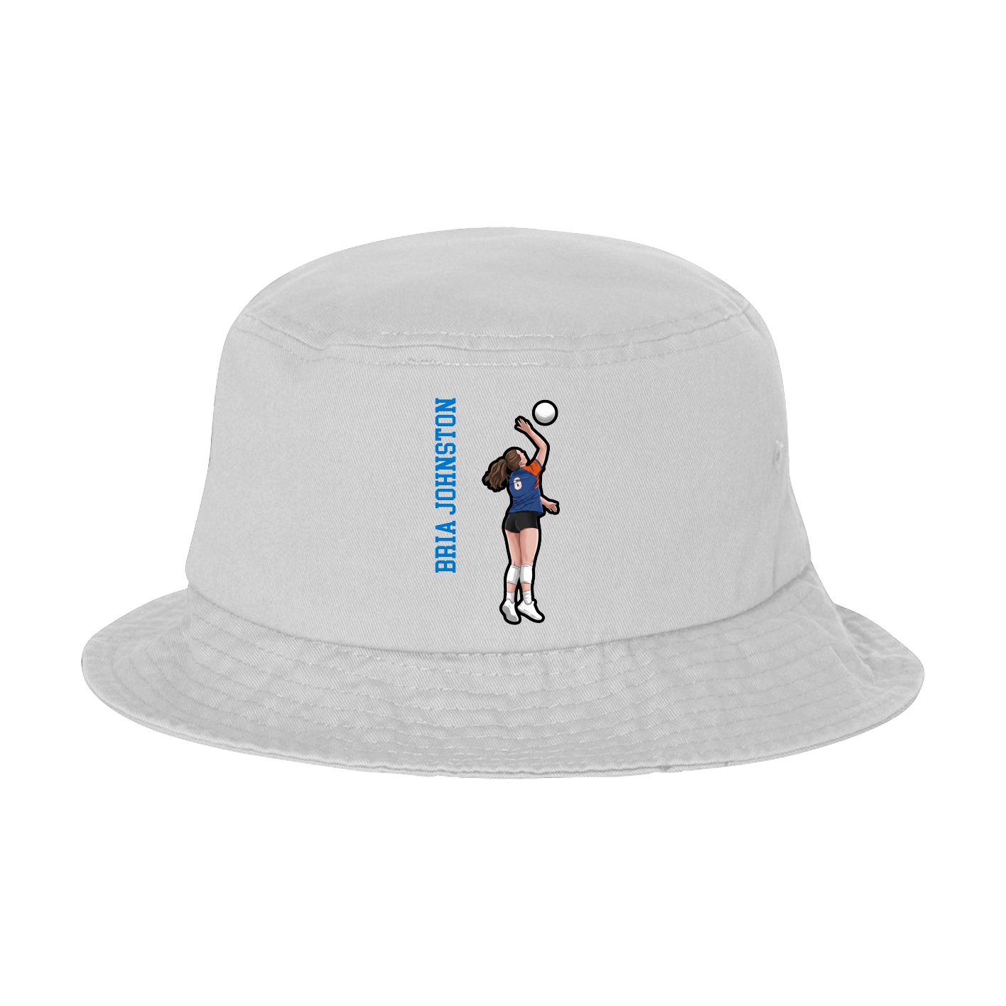 Bucket Cap — Name Vertical in White
