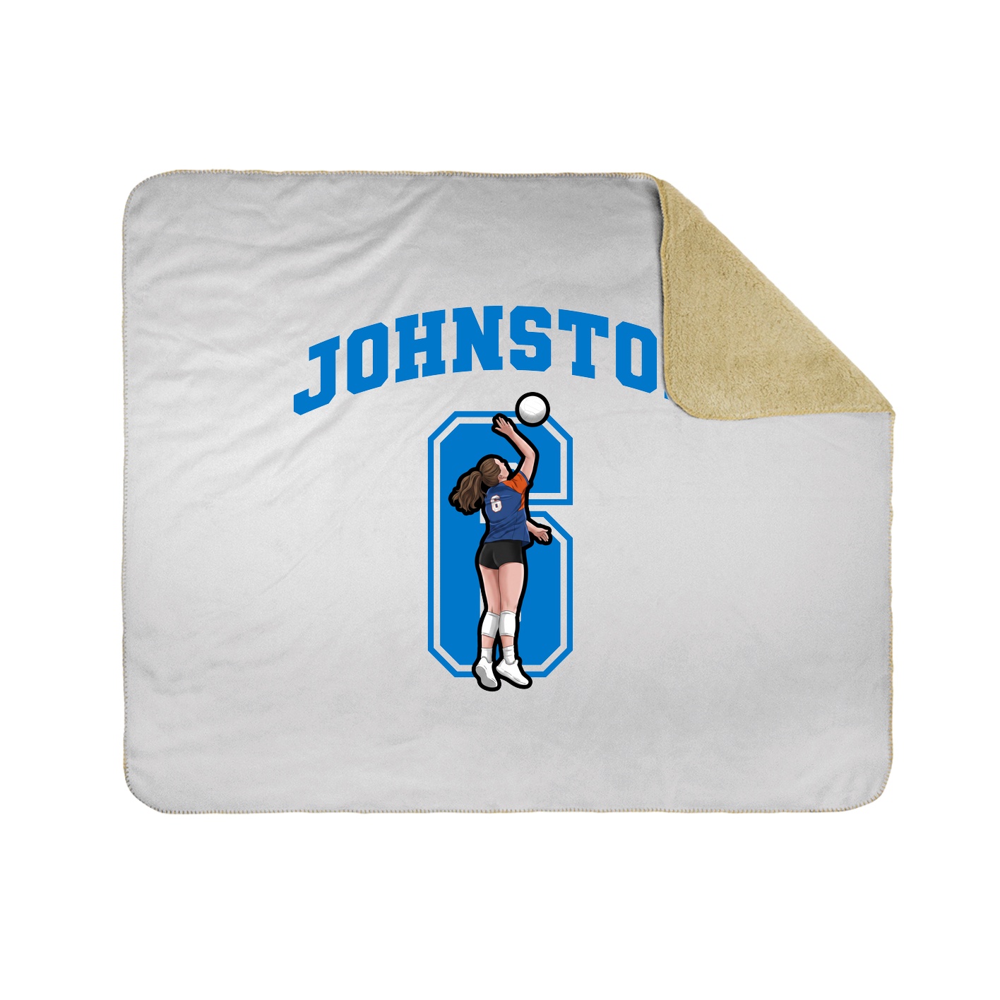 Throw Blanket — Number in White