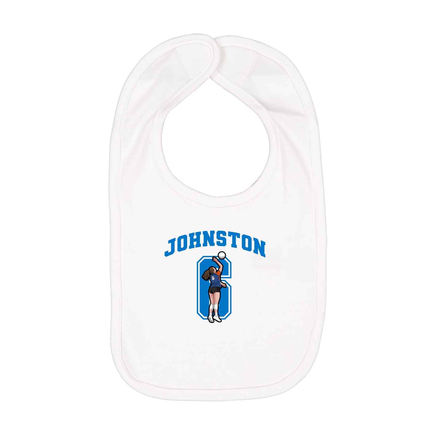 Infant Bib — Number in White