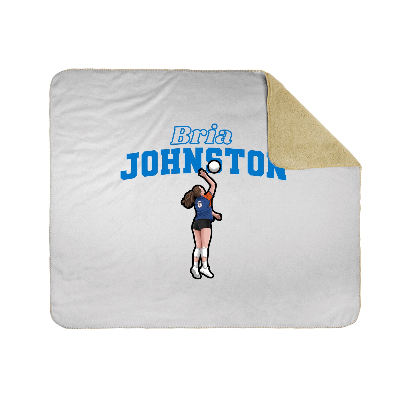 Throw Blanket — Name Arch in White