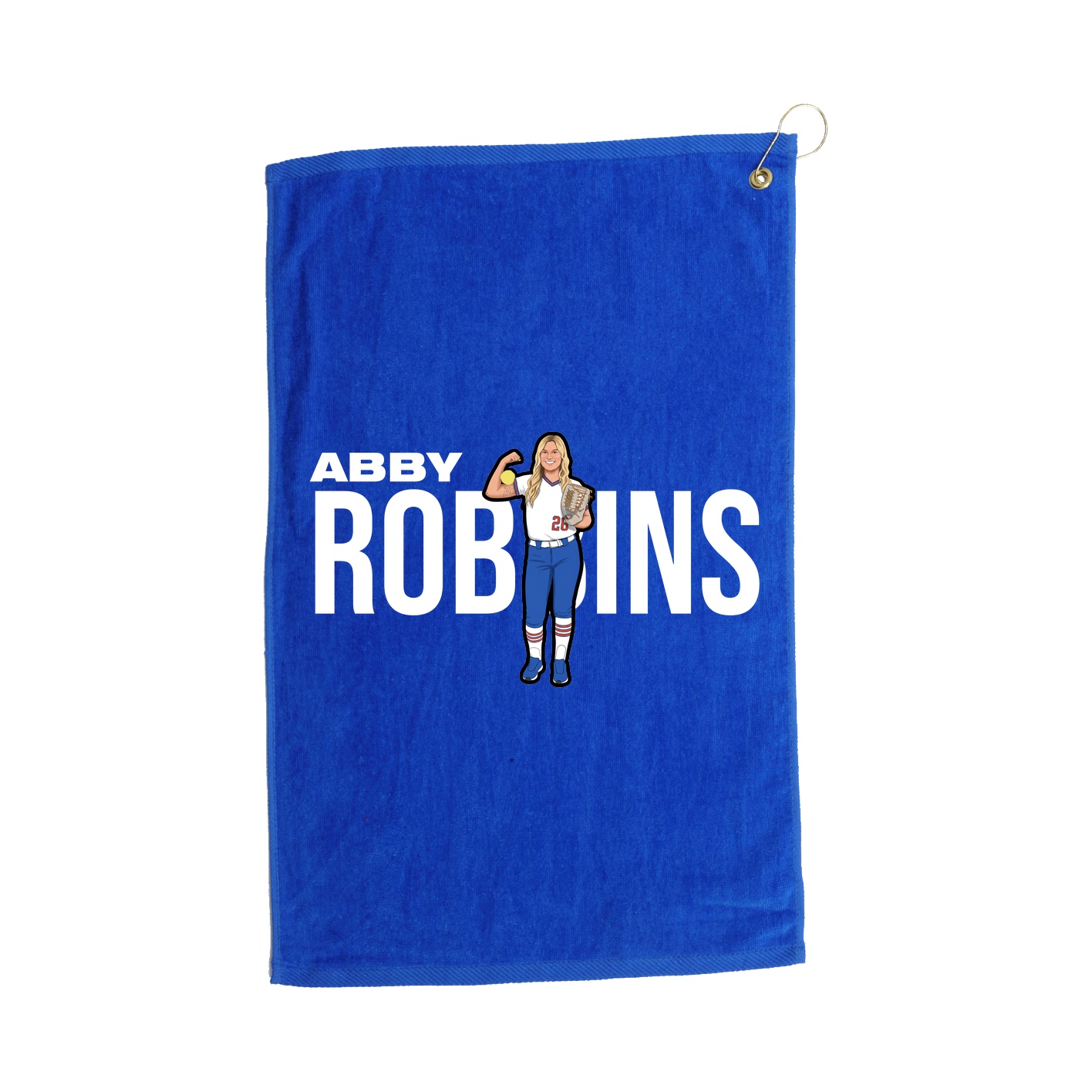 Golf Towel — Player Name in Royal