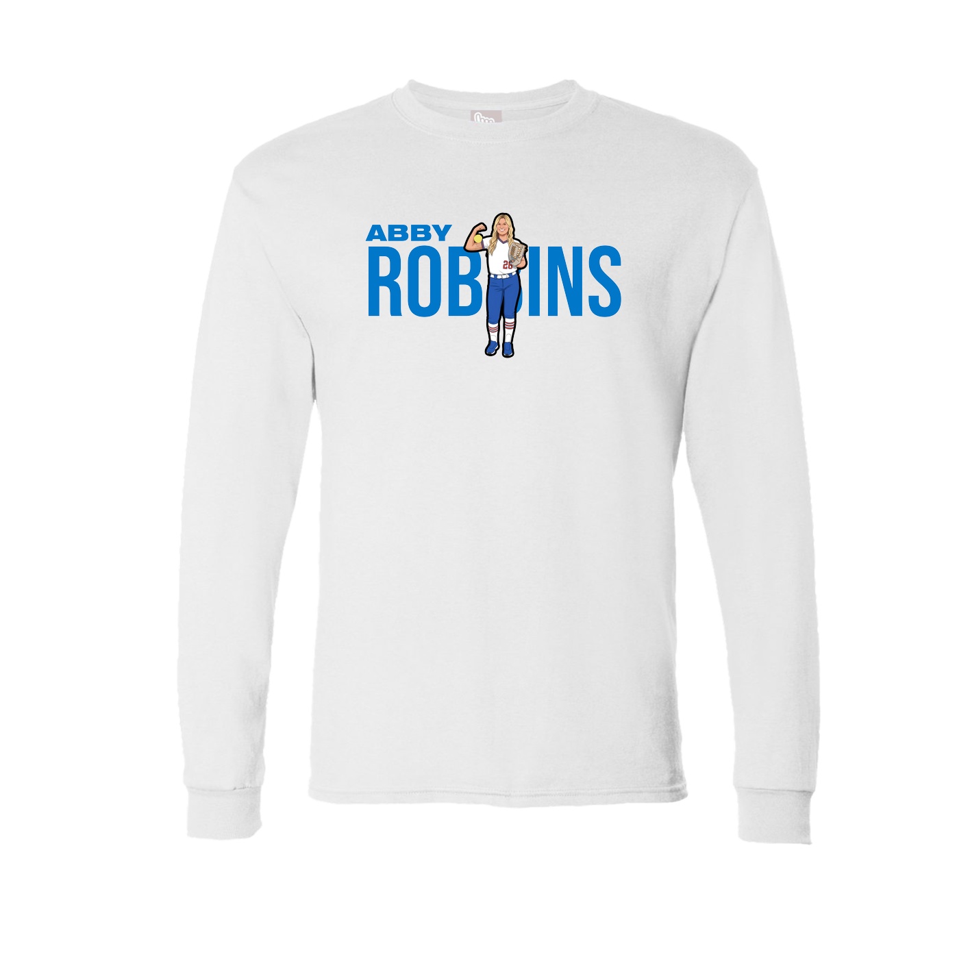 Long Sleeve Tee — Player Name in White