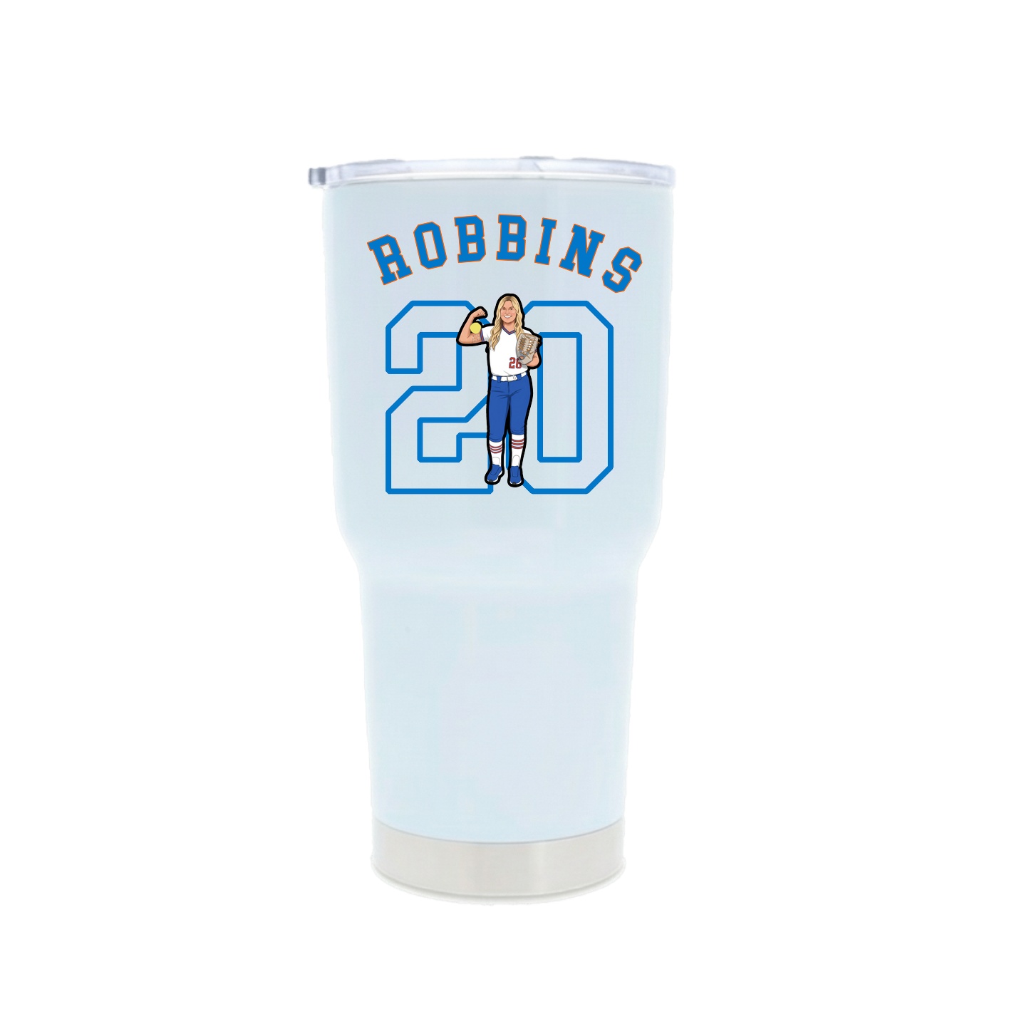 30oz Stainless Steel Tumbler — Shirsey Arch in White