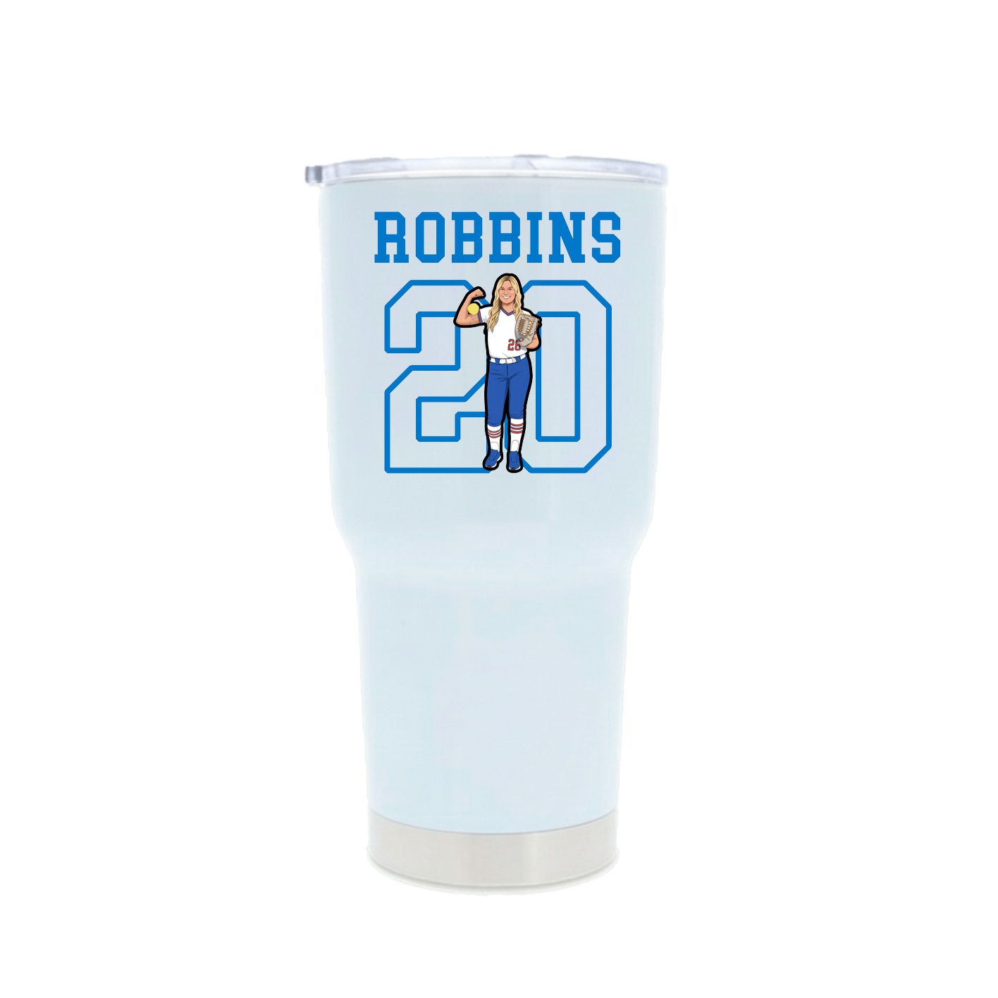 30oz Stainless Steel Tumbler — Shirsey in White