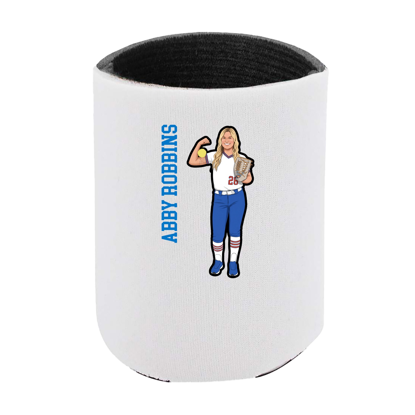 Can Holder — Name Vertical in White