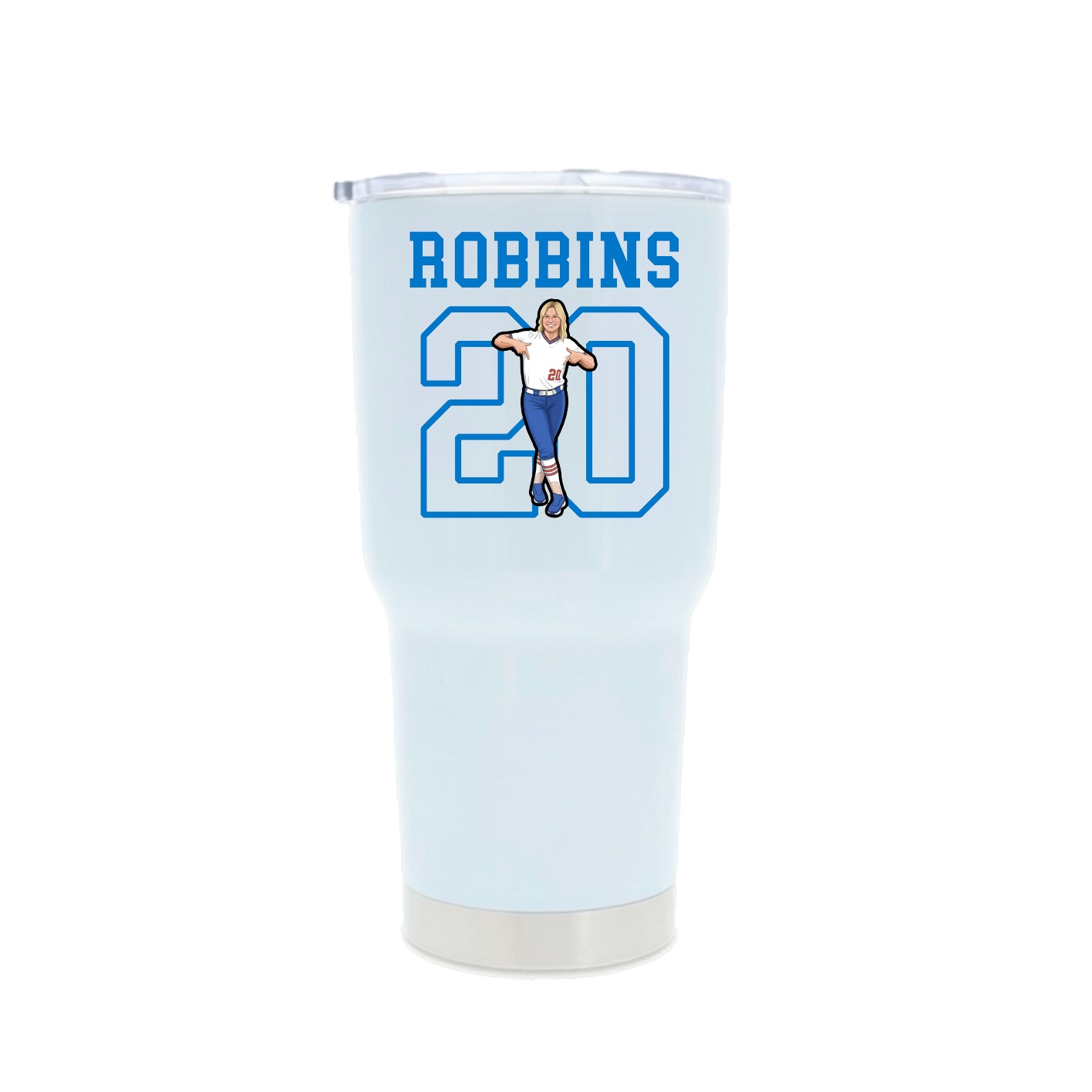 30oz Stainless Steel Tumbler — Shirsey in White