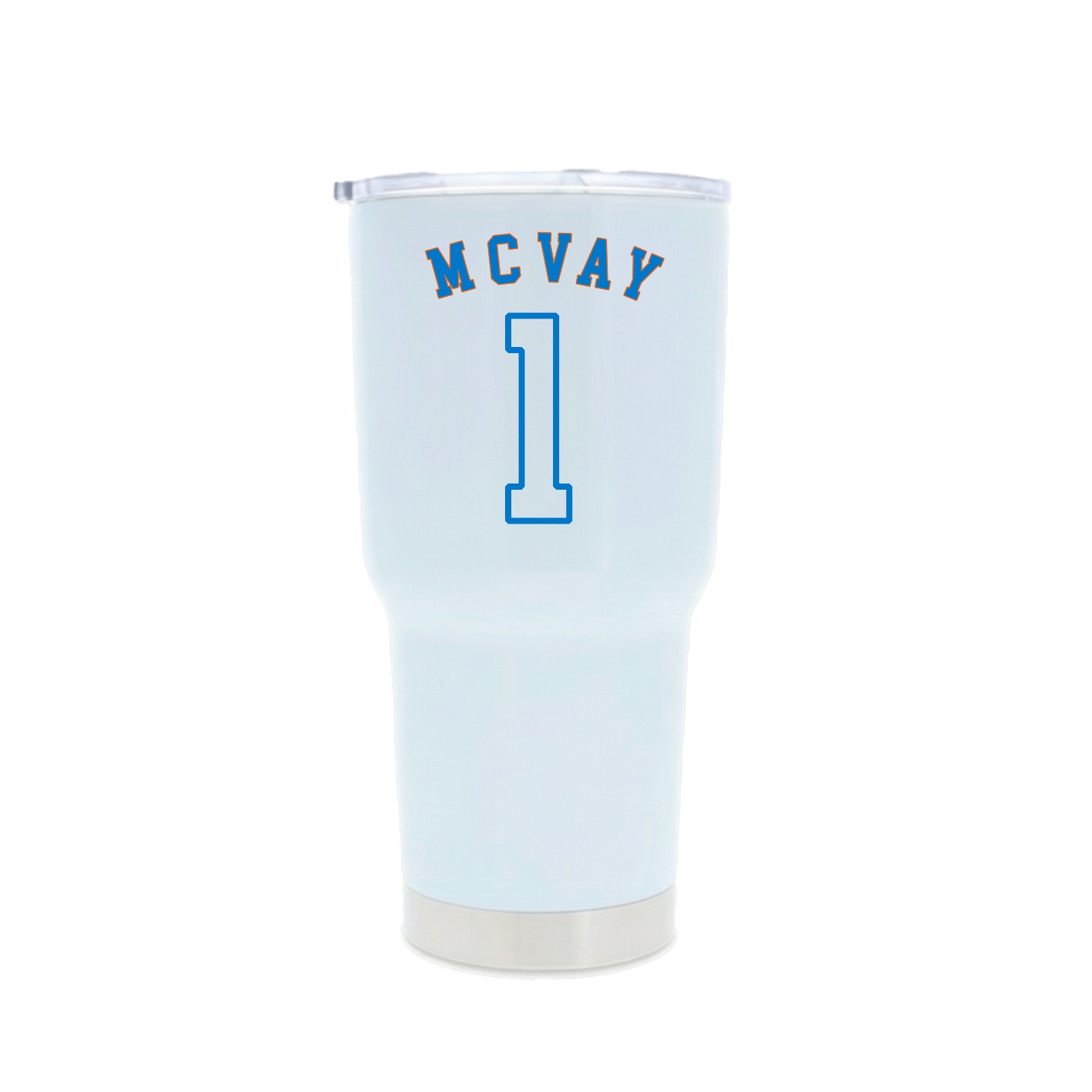 30oz Stainless Steel Tumbler — Shirsey Arch in White