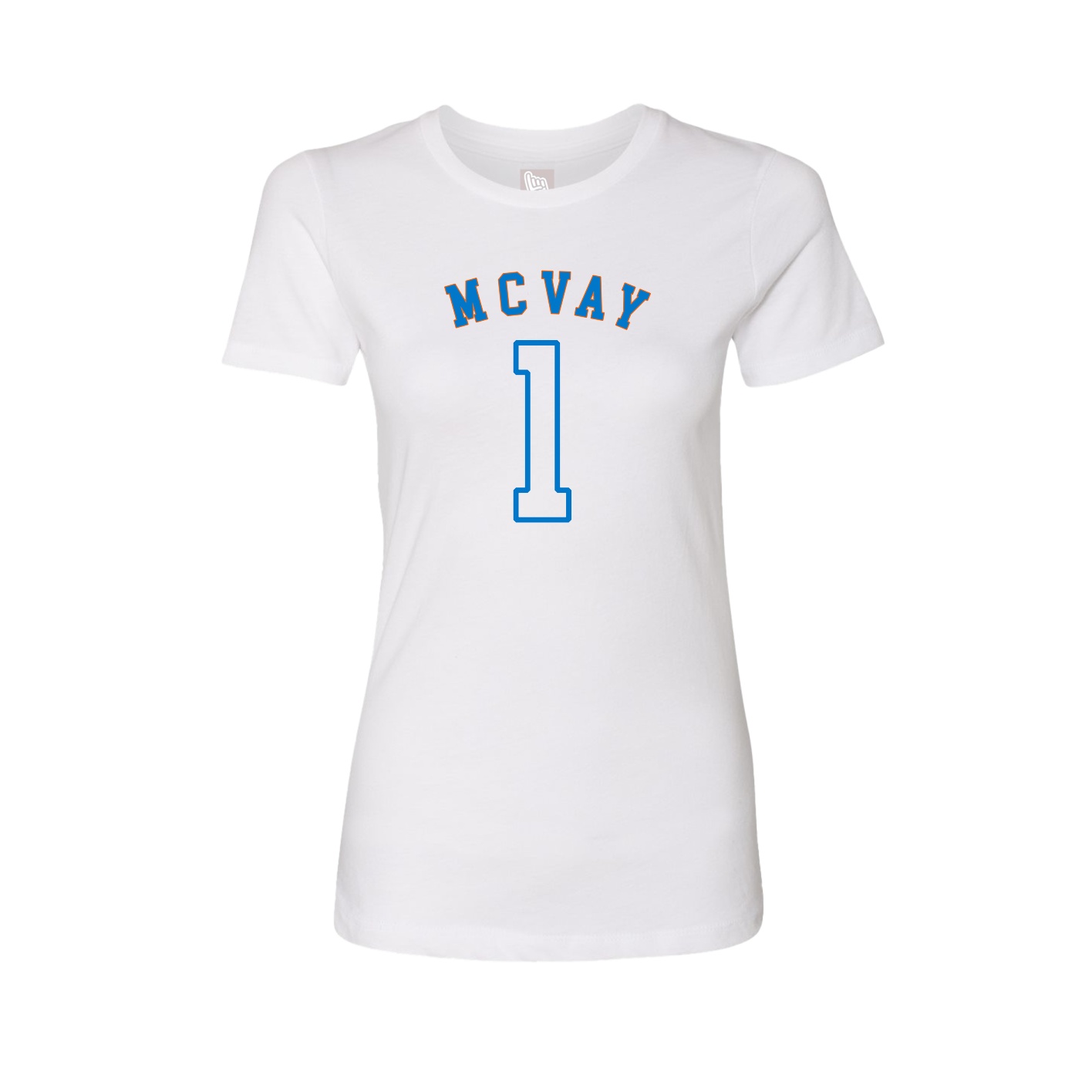 Fitted Women's Tee — Shirsey Arch in White
