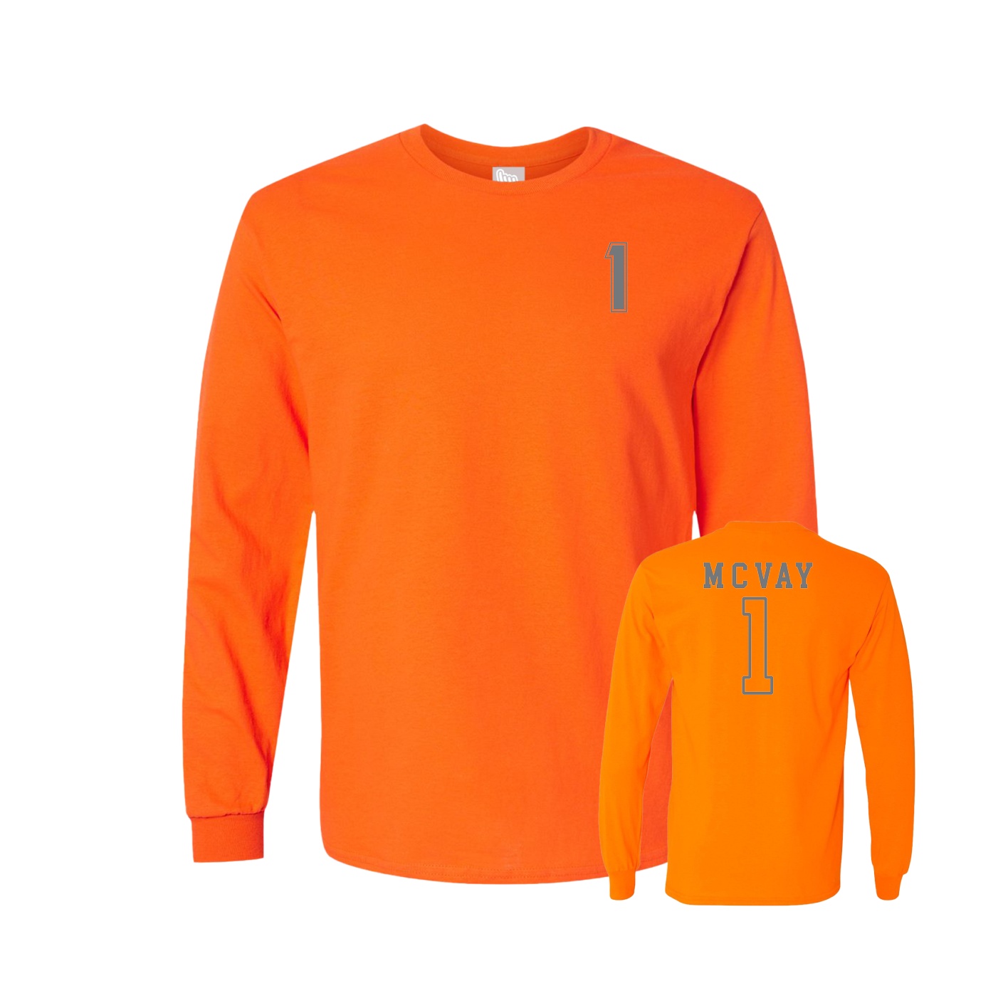 Long Sleeve Tee — Chest Back in Orange