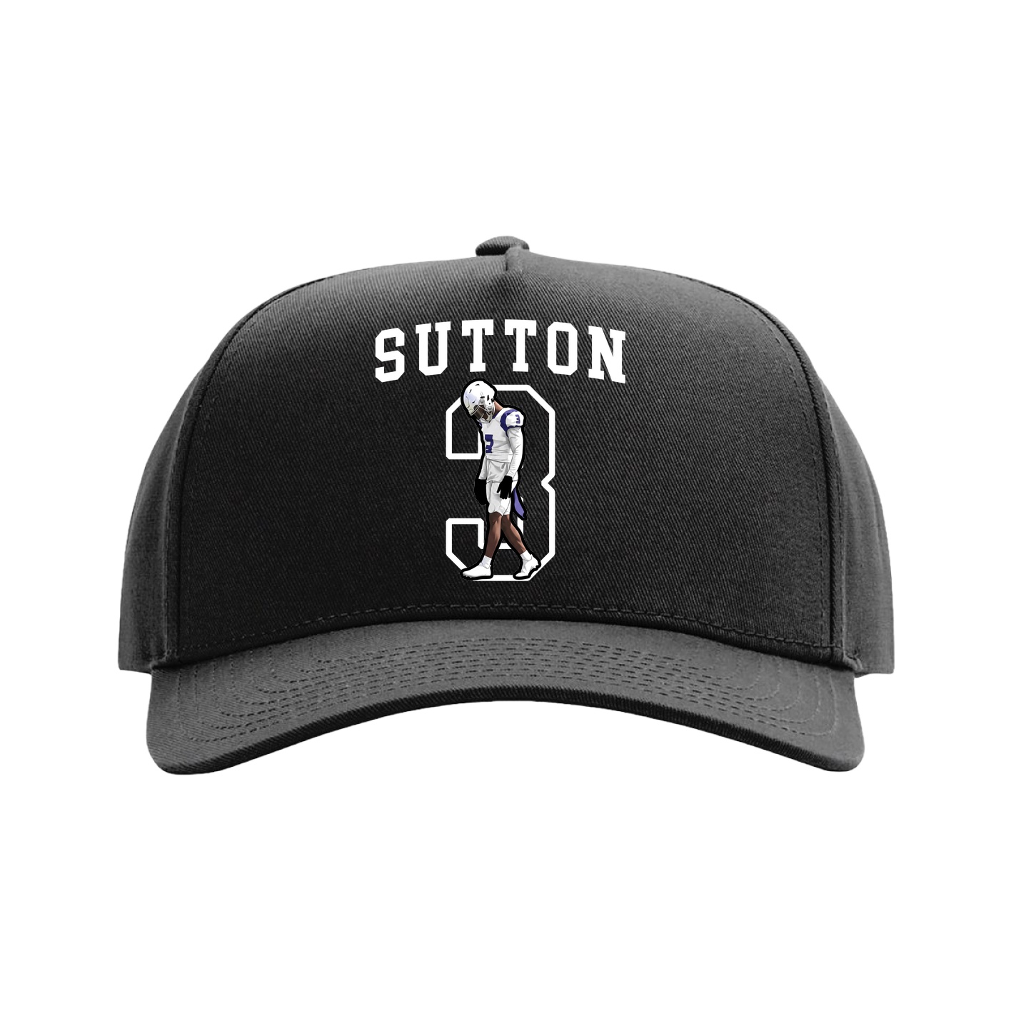 Full Fabric Five-Panel Champ Cap — Shirsey in Black