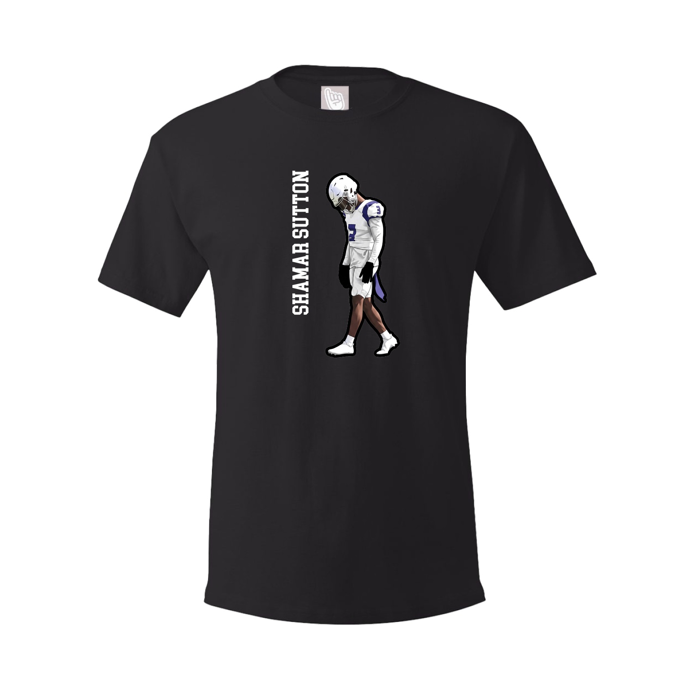 Youth Tee — Name Vertical in Black