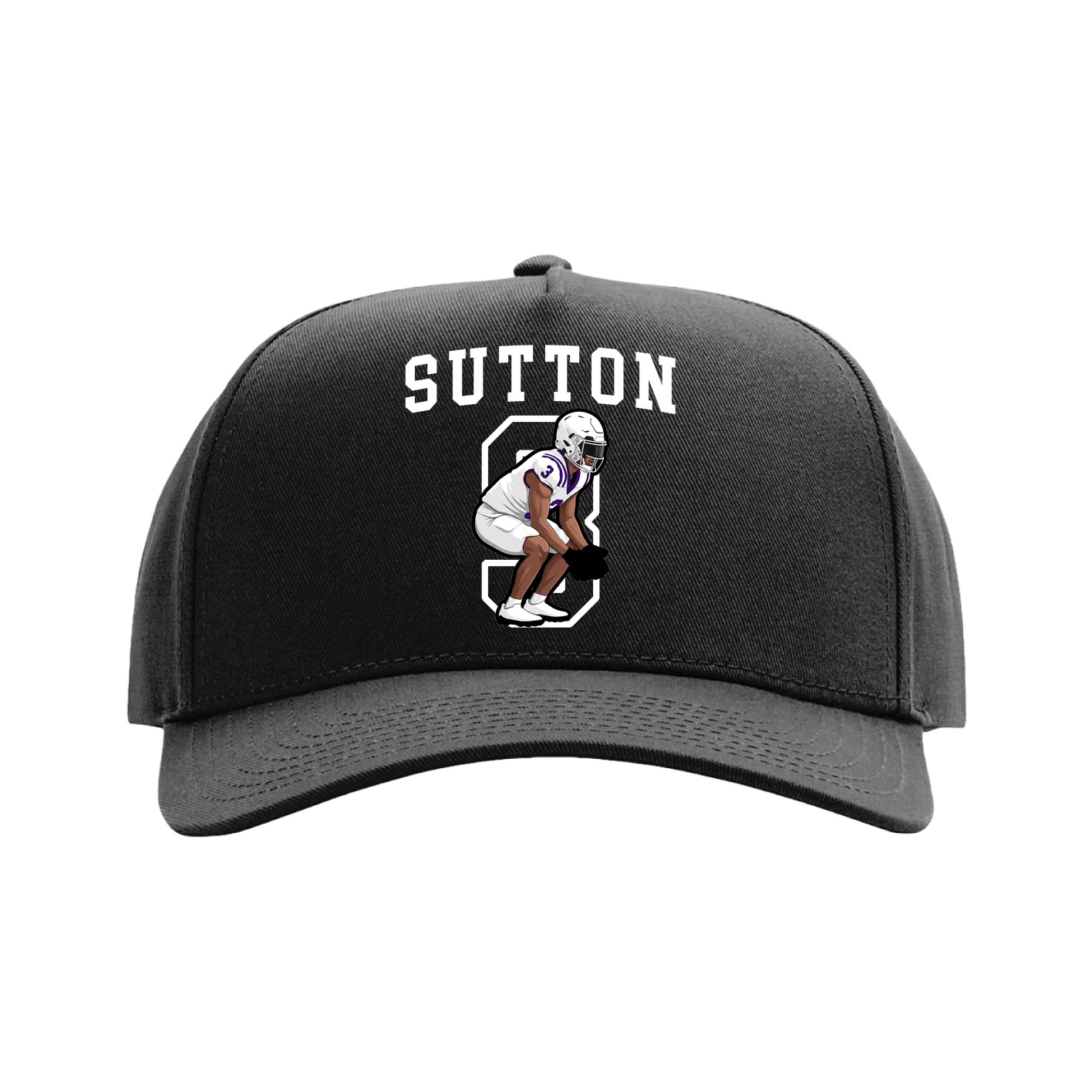Full Fabric Five-Panel Champ Cap — Shirsey in Black