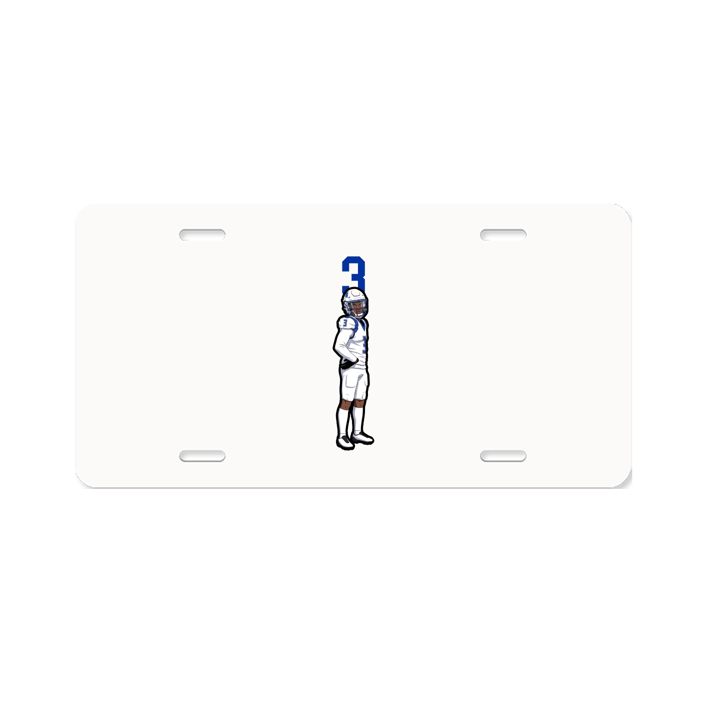 License Plate — Number Top in Classic