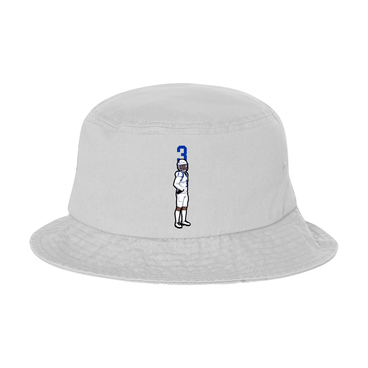 Bucket Cap — Number Top in White