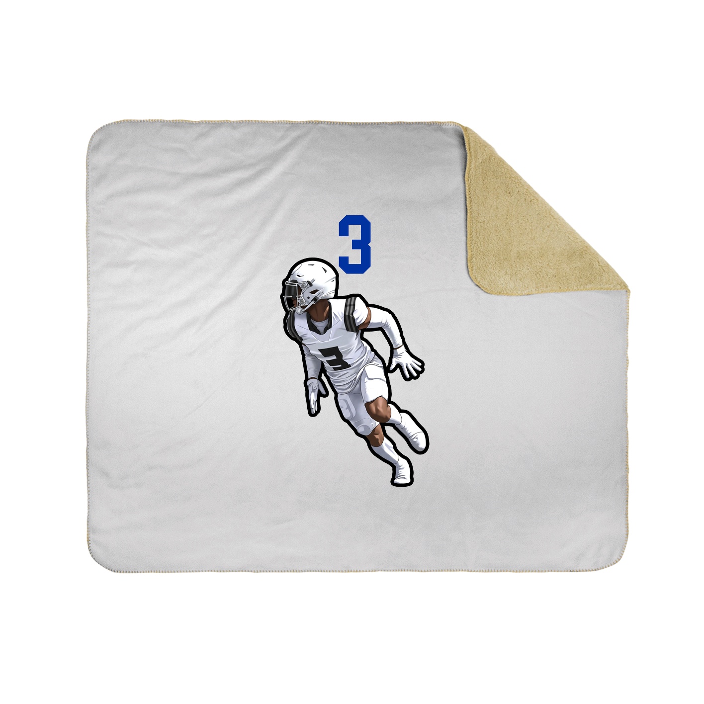 Throw Blanket — Number Top in White