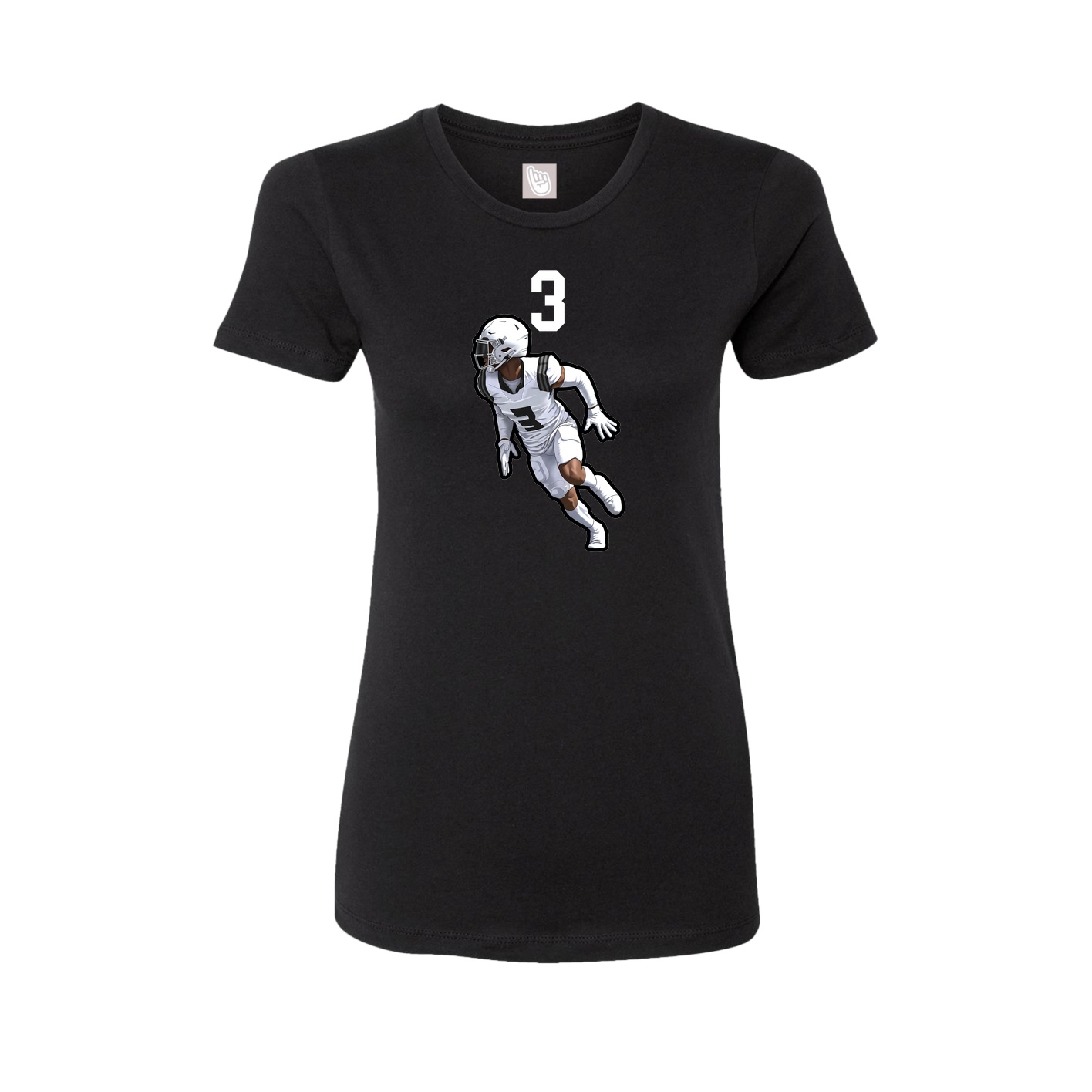 Womens Tee — Number Top in Black