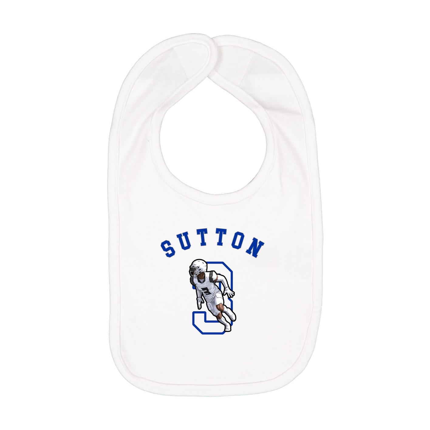 Infant Bib — Shirsey Arch in White