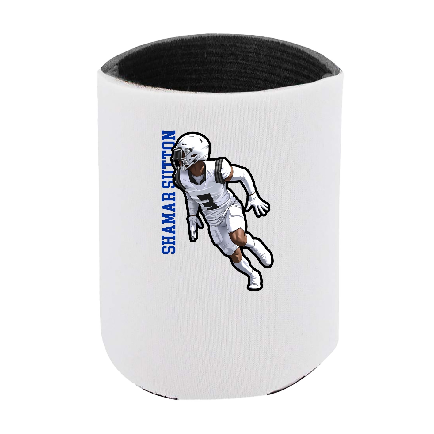 Can Holder — Name Vertical in White