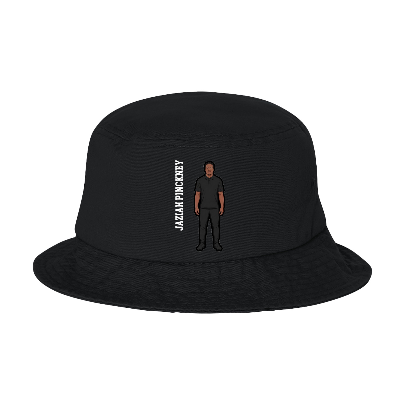 Bucket Cap — Name Vertical in Black