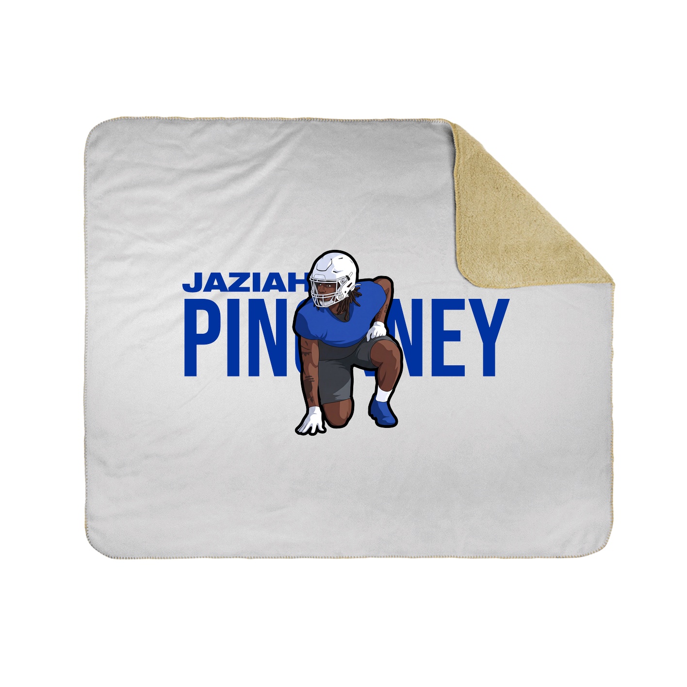 Throw Blanket — Player Name in White
