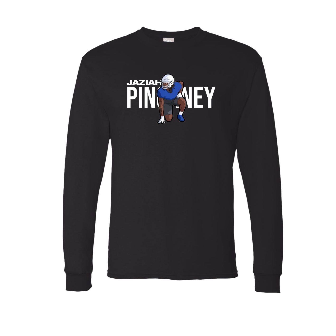 Long Sleeve Tee — Player Name in Black