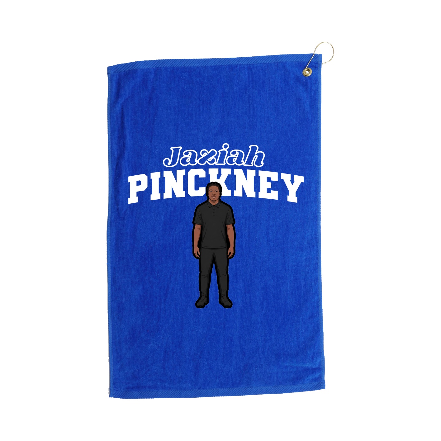 Golf Towel — Name Arch in Royal