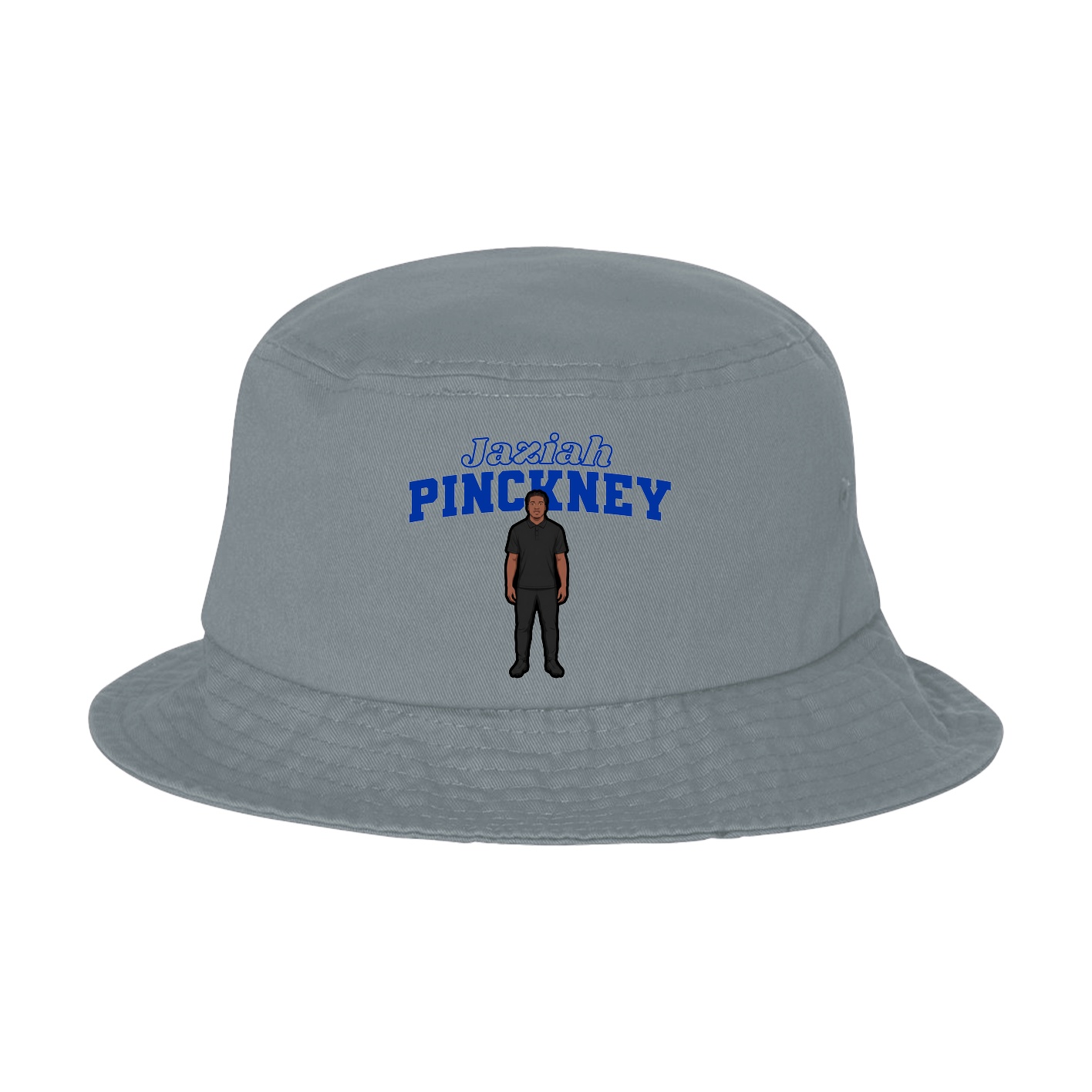 Bucket Cap — Name Arch in Grey