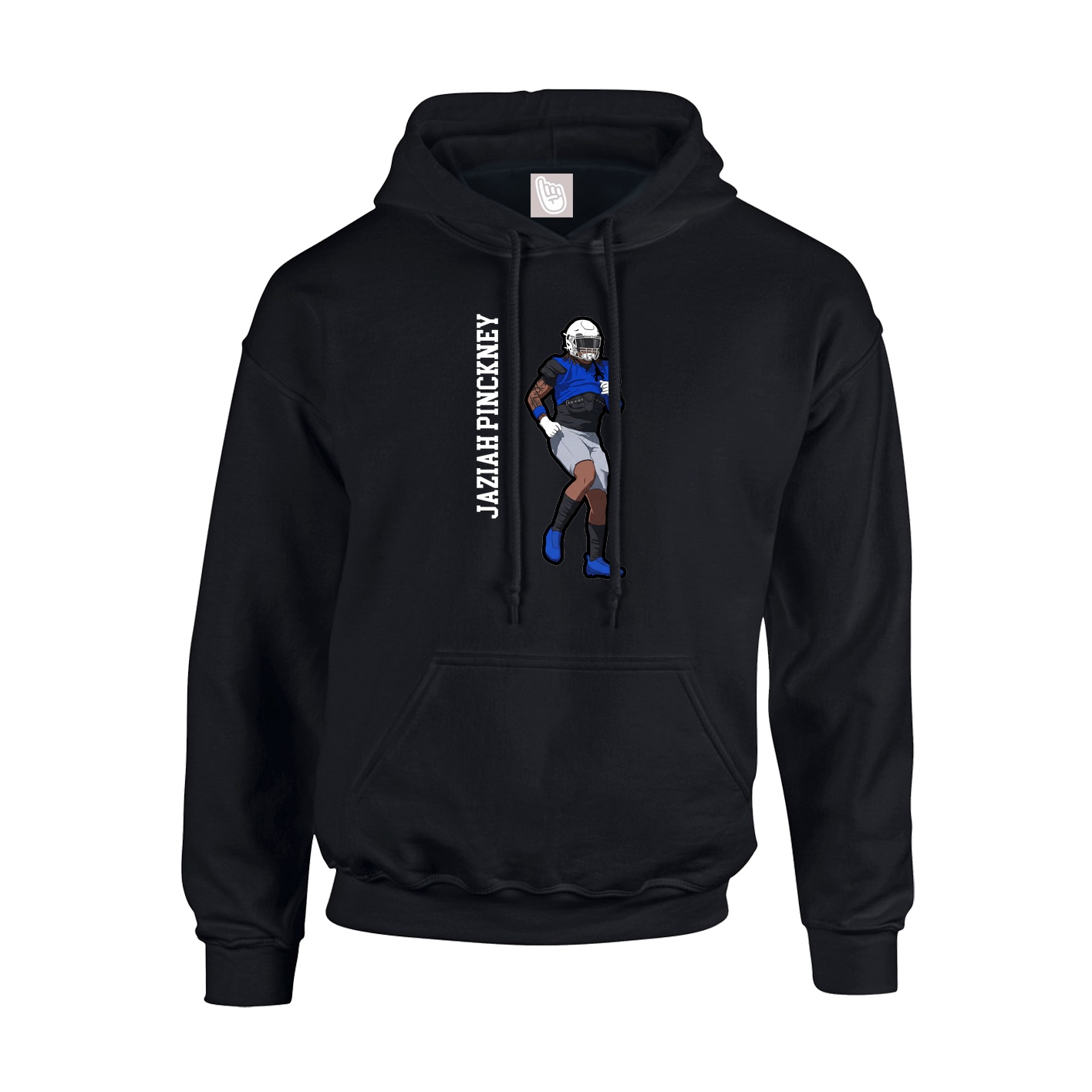 Hoodie — Name Vertical in Black