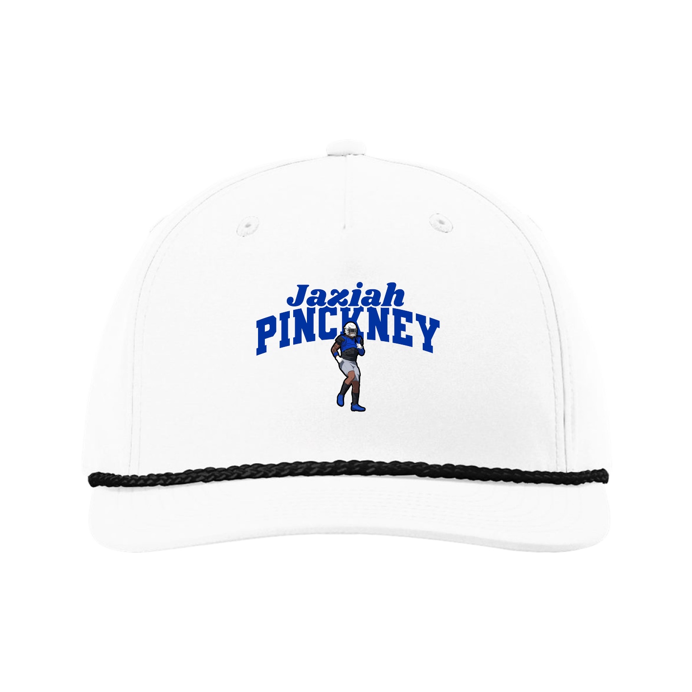 Five-Panel Classic Rope Cap — Signature Arch in White