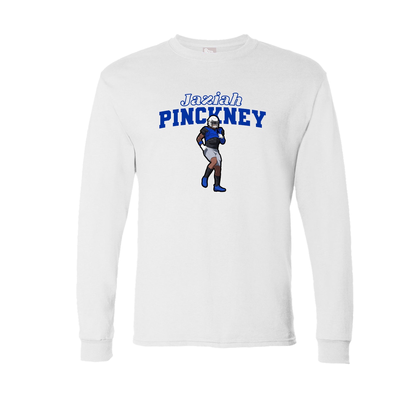 Long Sleeve Tee — Name Arch in White