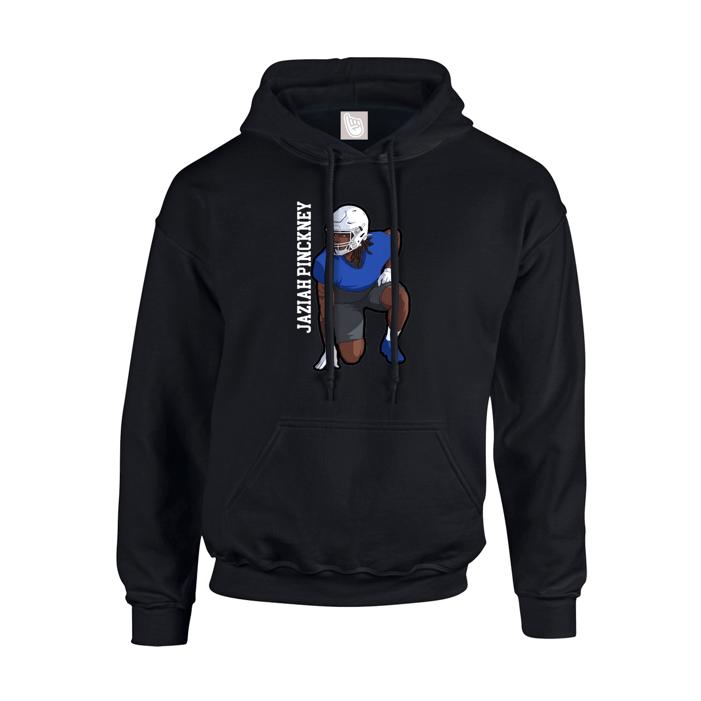 Hoodie — Name Vertical in Black