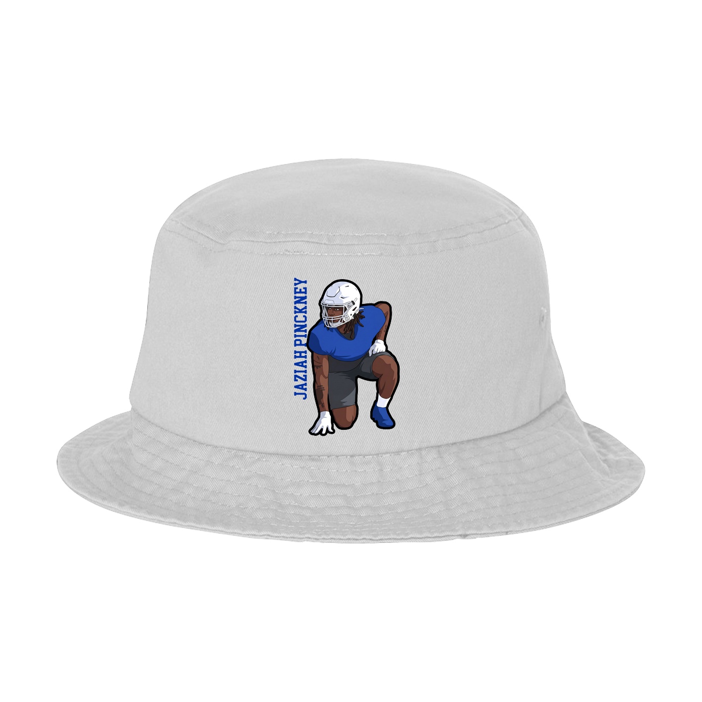 Bucket Cap — Name Vertical in White
