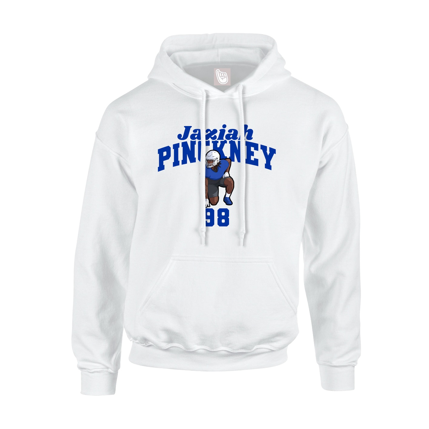 Youth Hoodie — Signature Arch in White