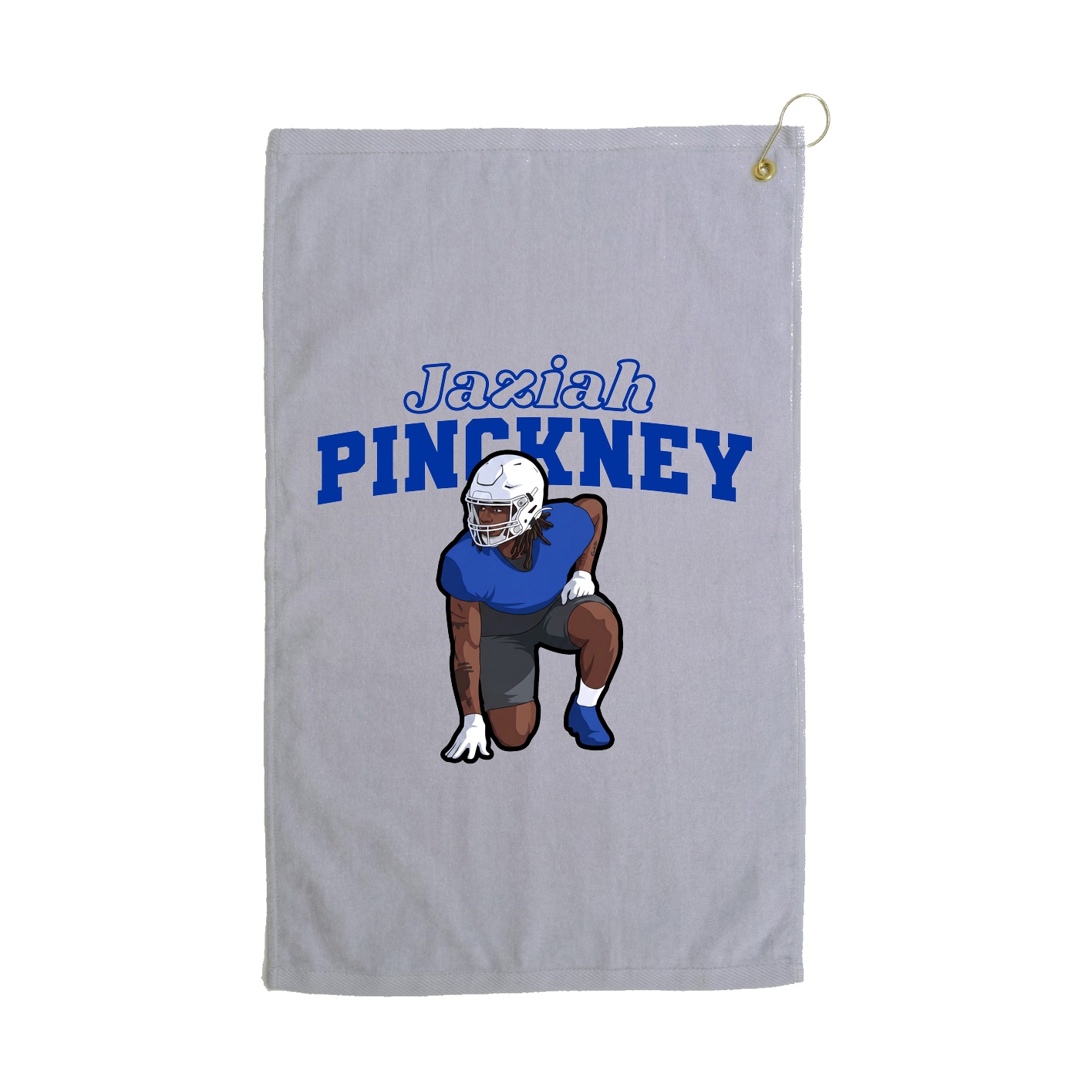Golf Towel — Name Arch in Grey