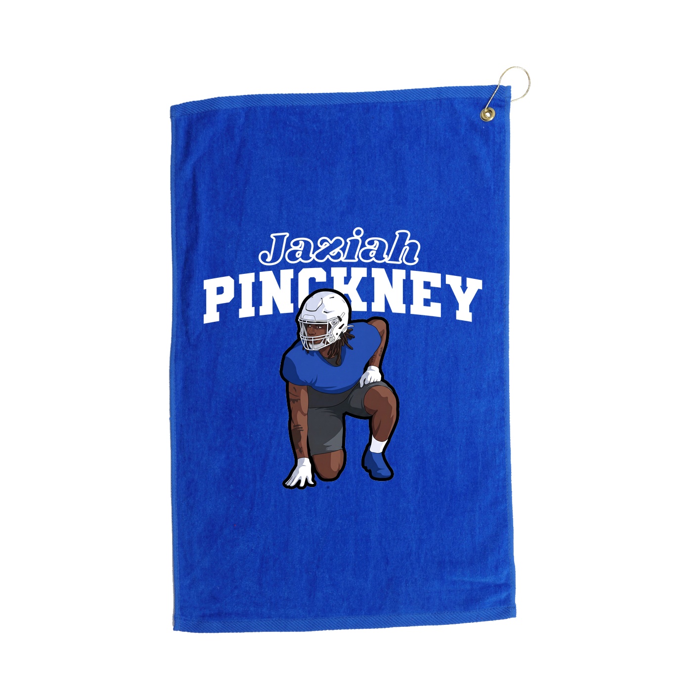 Golf Towel — Name Arch in Royal