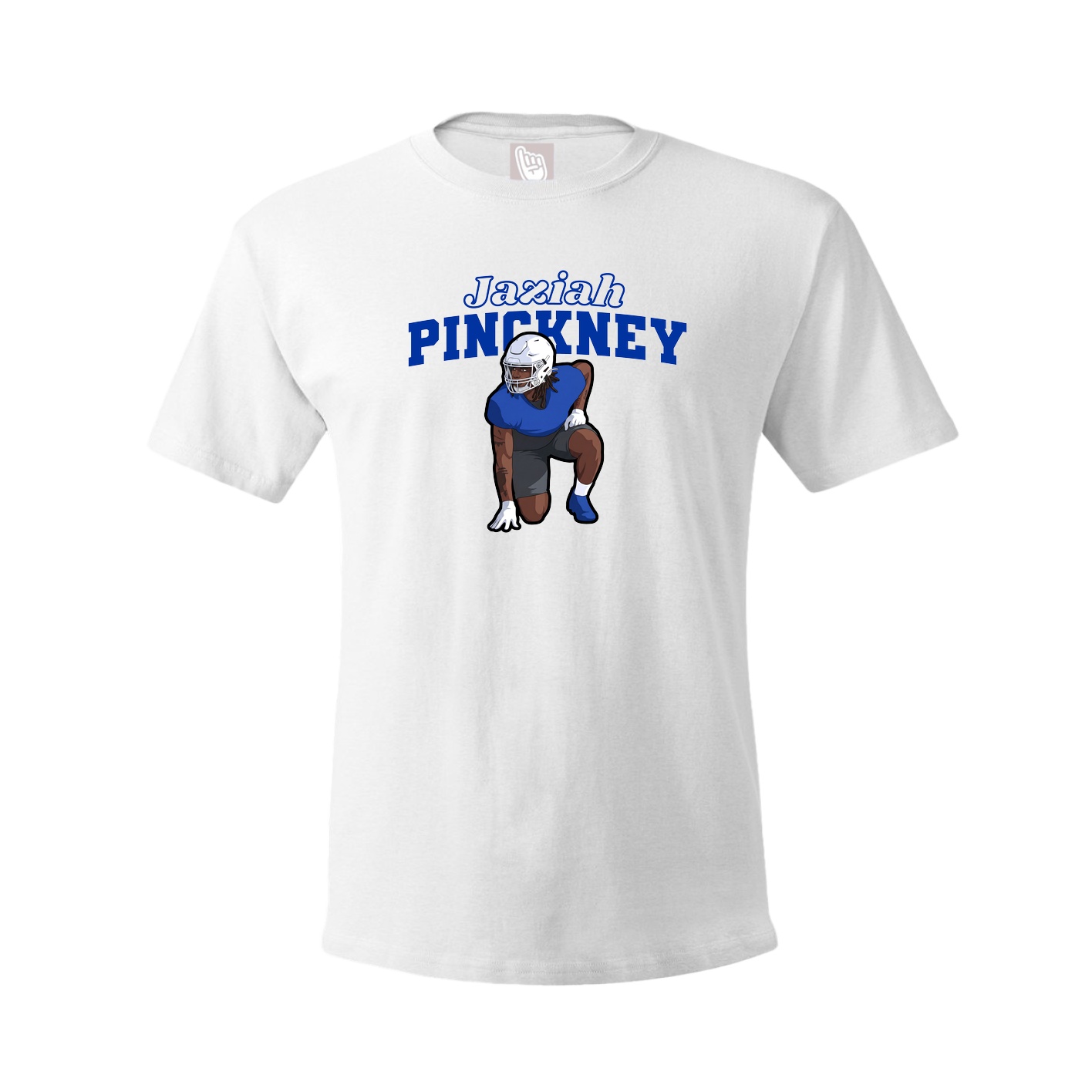 Youth Tee — Name Arch in White