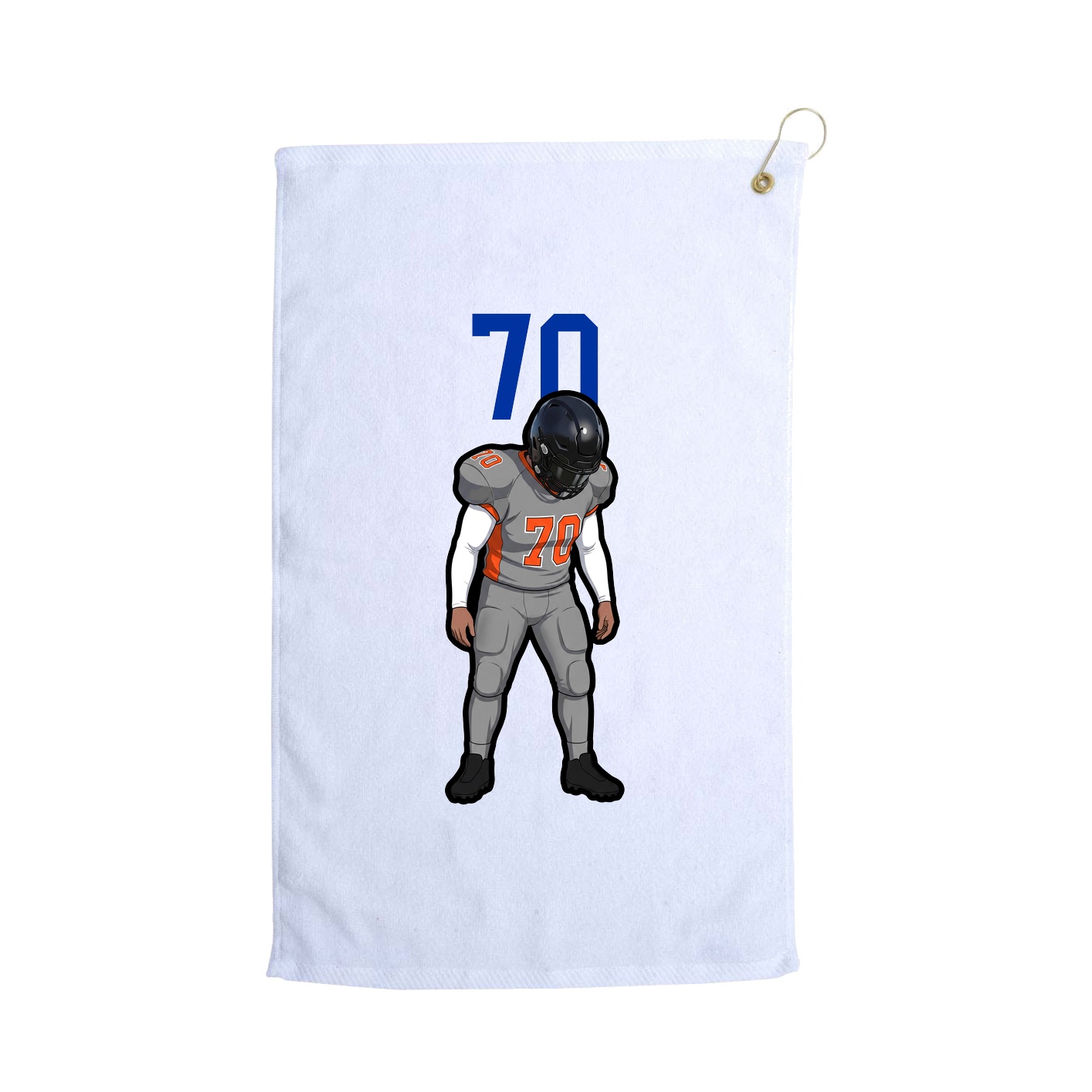 Golf Towel — Number Top in White