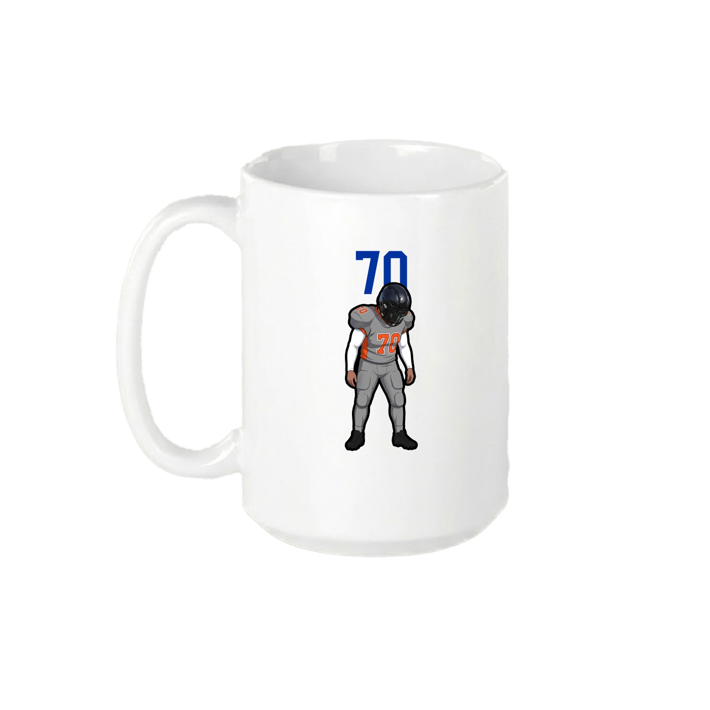 15oz Coffee Mug — Number Top in White