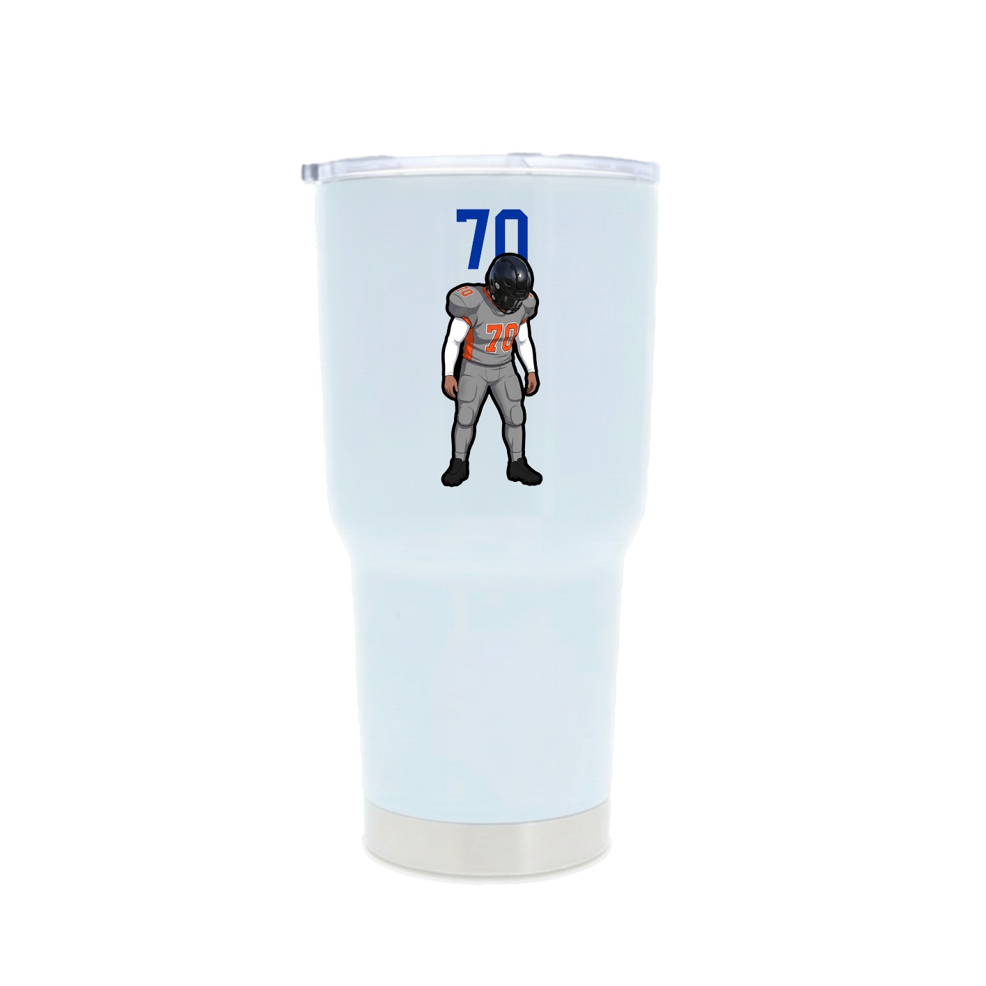 30oz Stainless Steel Tumbler — Number Top in White