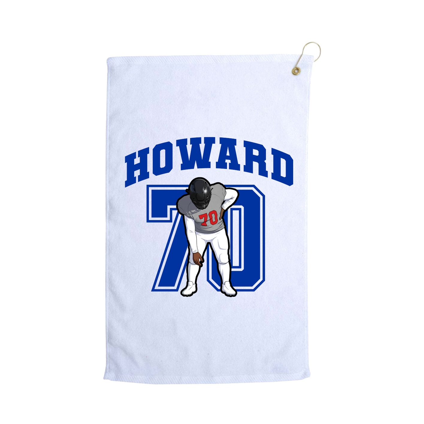 Golf Towel — Number in White