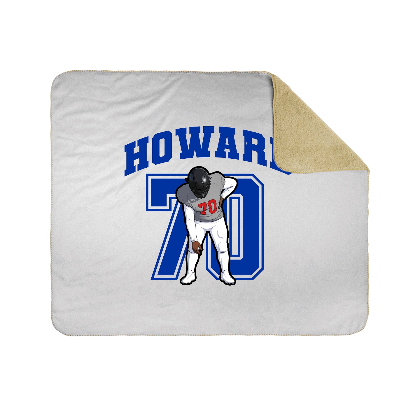 Throw Blanket — Number in White
