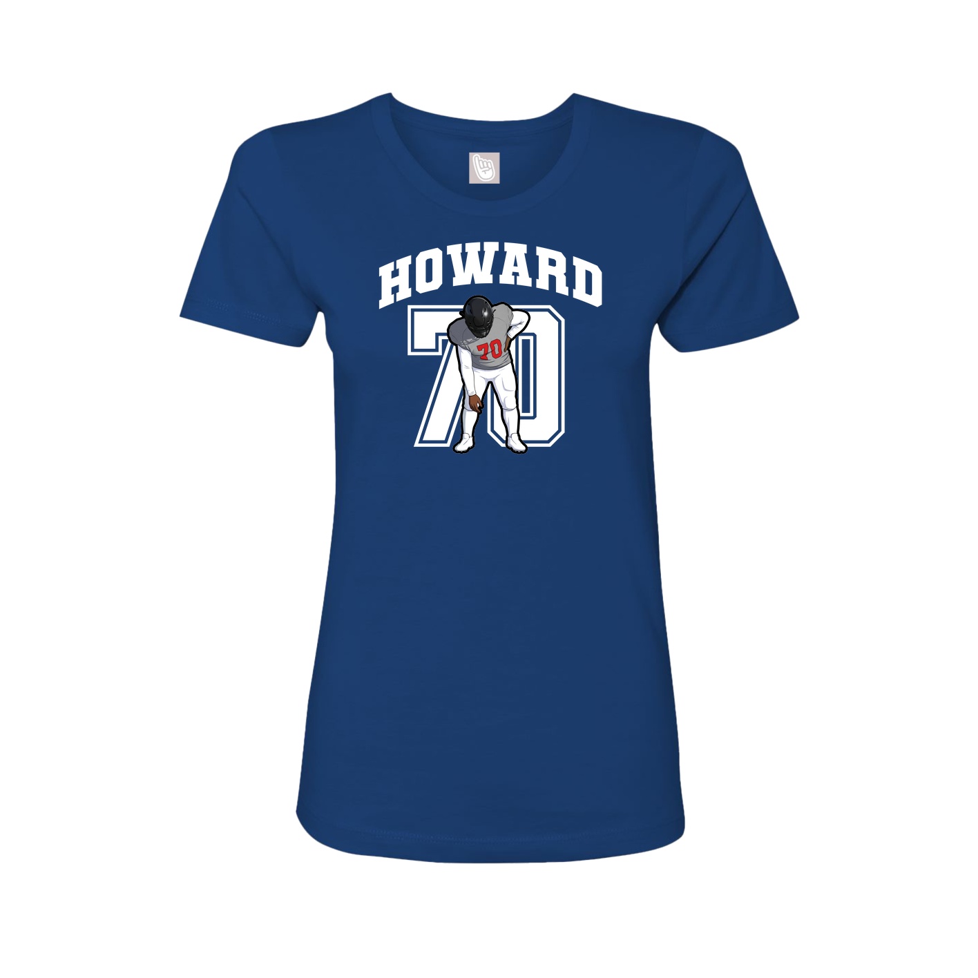 Fitted Women's Tee — Number in Royal
