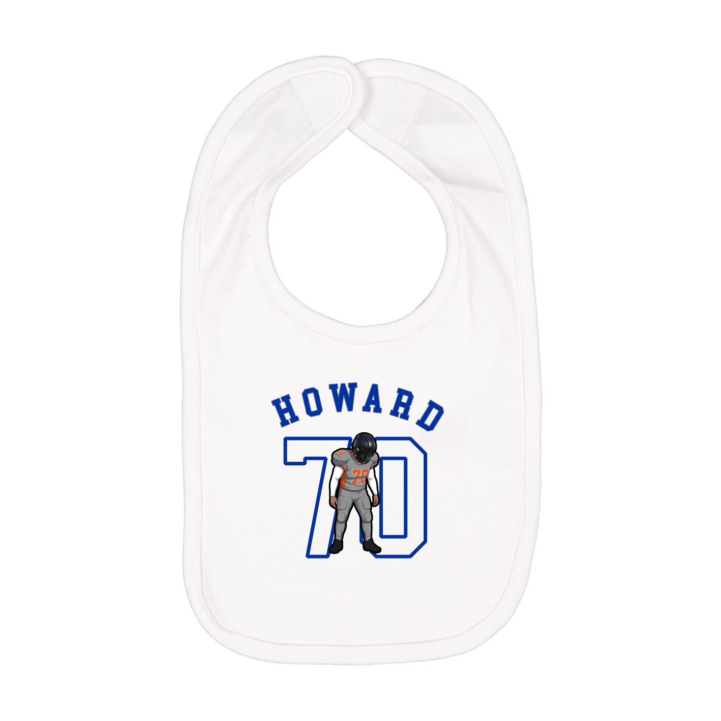 Infant Bib — Shirsey Arch in White