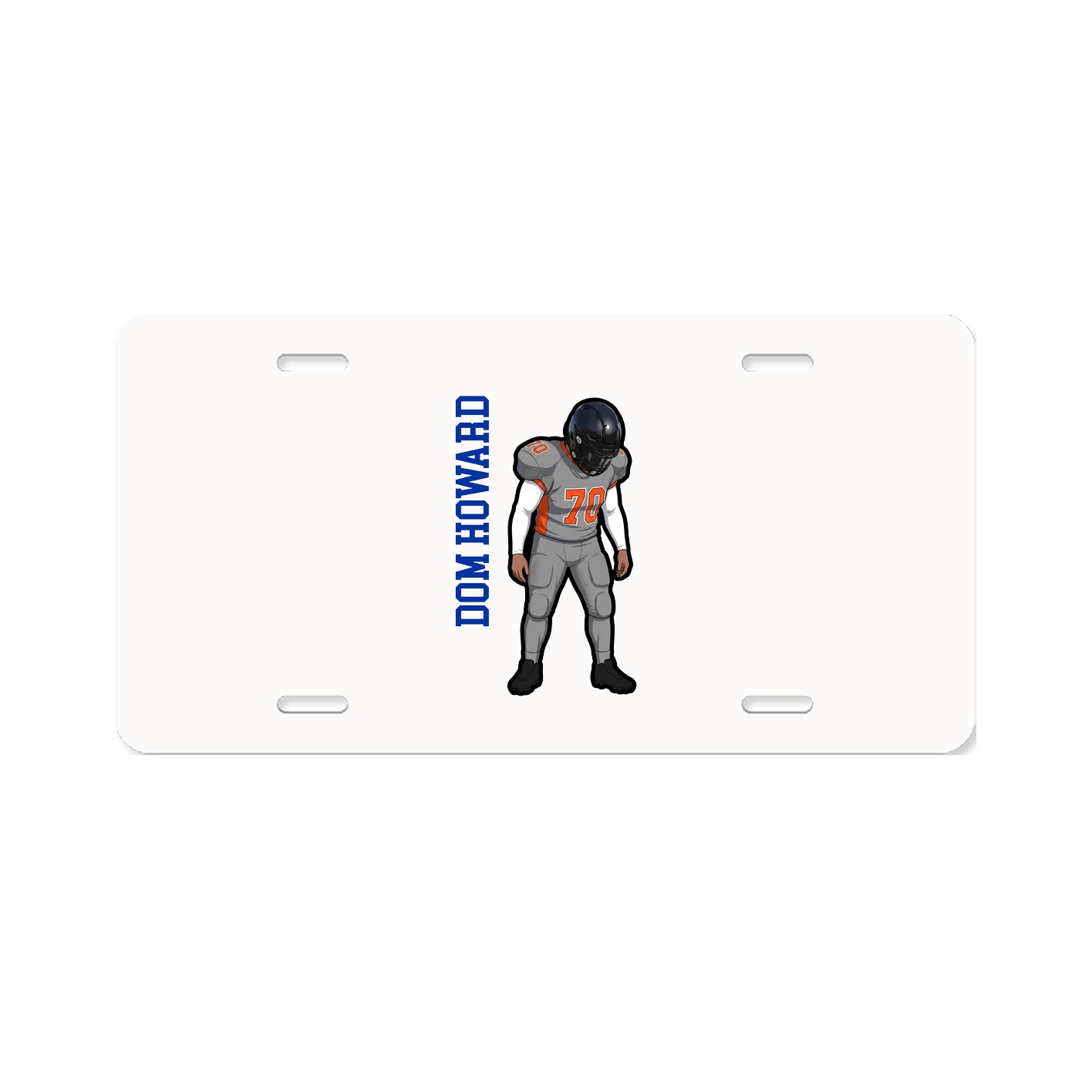 License Plate — Name Vertical in Classic