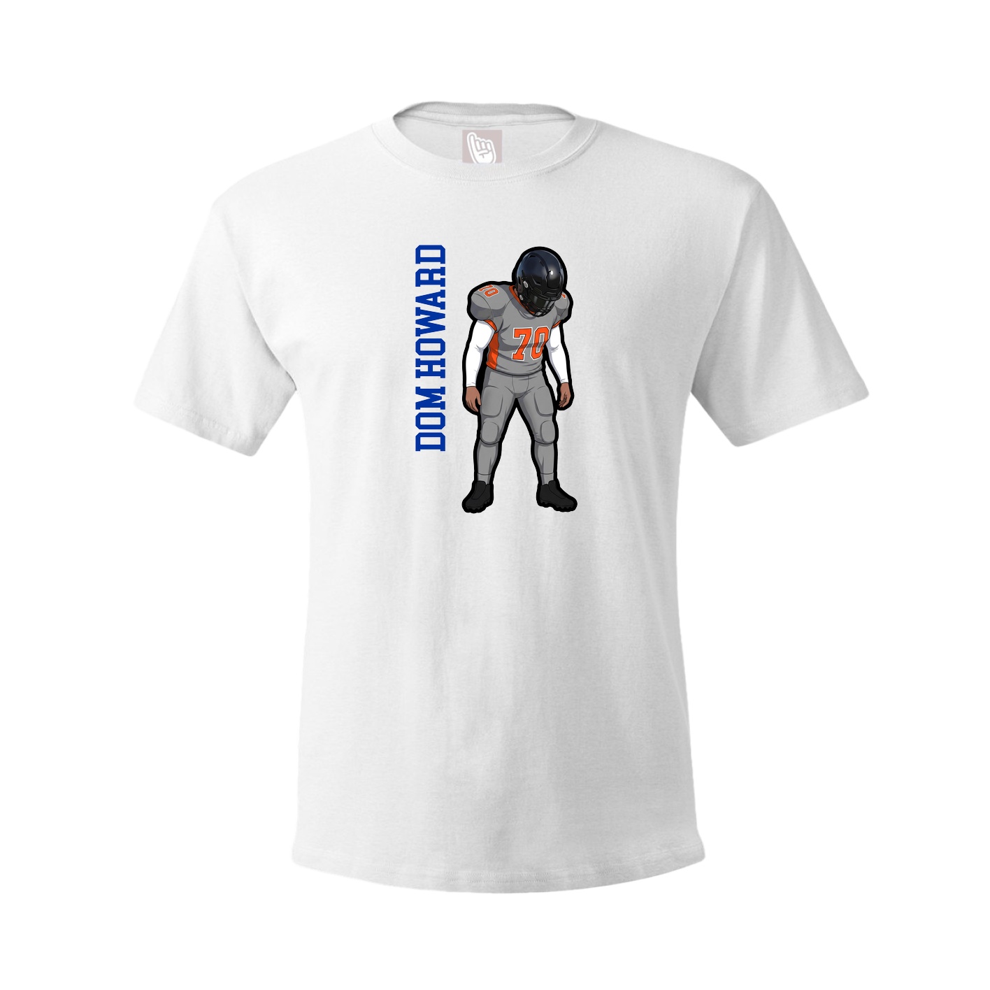 Tee — Name Vertical in White