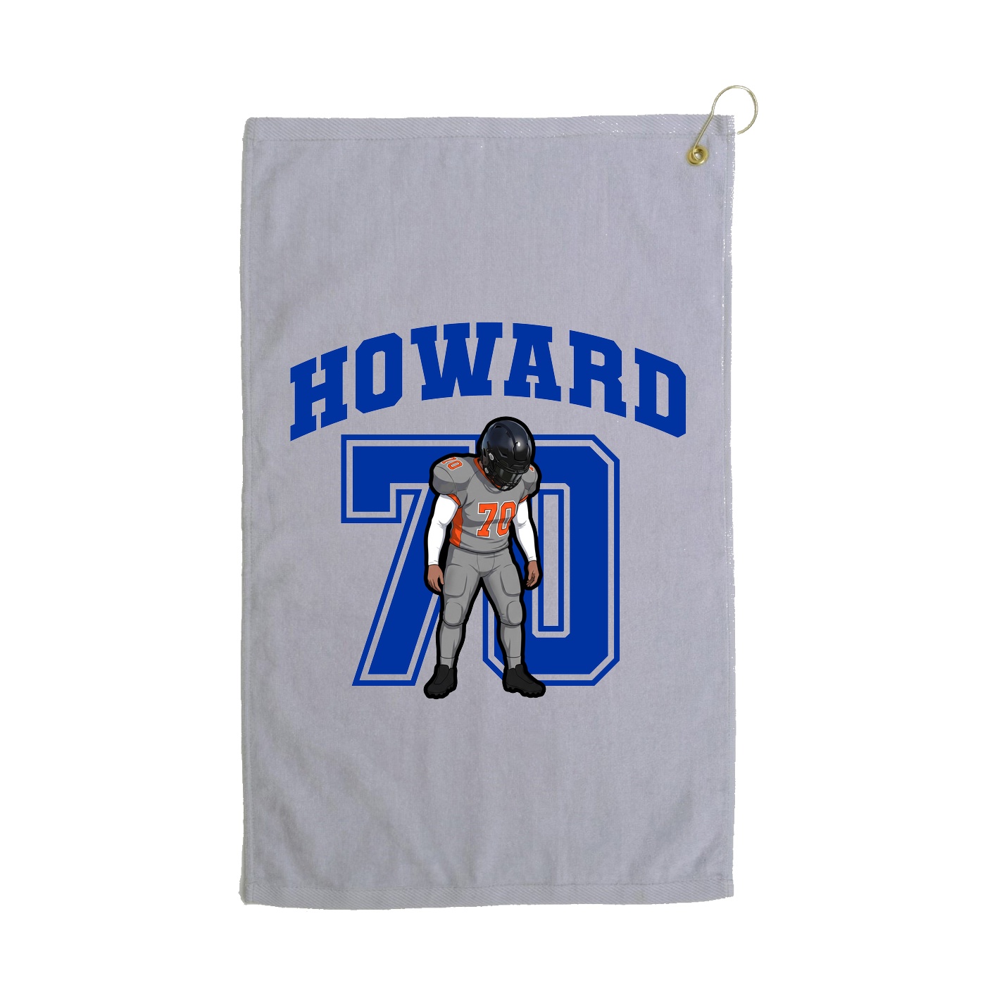 Golf Towel — Number in Grey