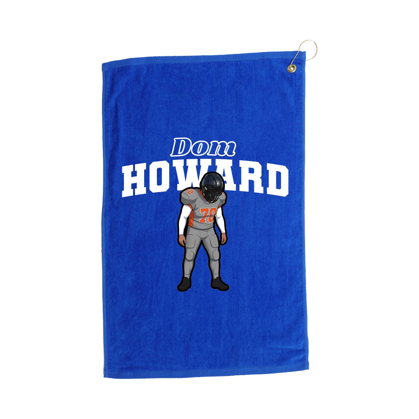 Golf Towel — Name Arch in Royal