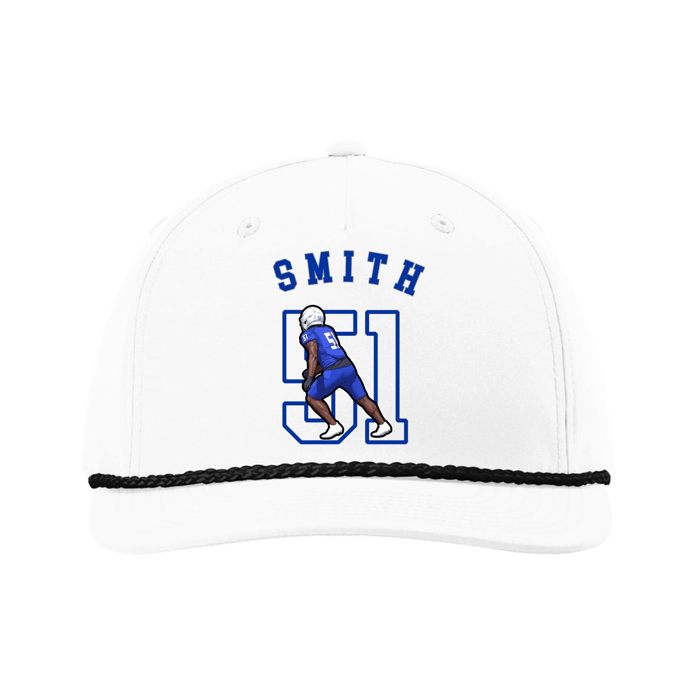 Five-Panel Classic Rope Cap — Shirsey Arch in White